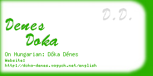 denes doka business card