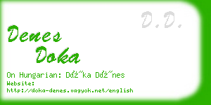 denes doka business card